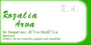 rozalia arva business card
